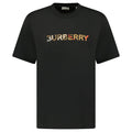 Burberry Check Logo Embroidered T-Shirt Black