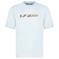 Burberry Check Logo Embroidered T-Shirt Light Blue