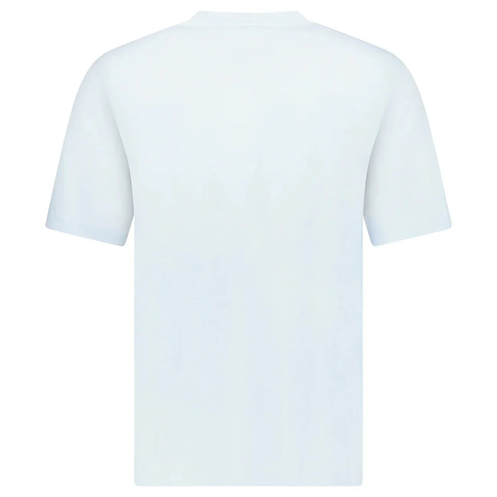 Burberry Check Logo Embroidered T-Shirt Light Blue
