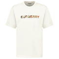 Burberry Check Logo Embroidered T-Shirt White