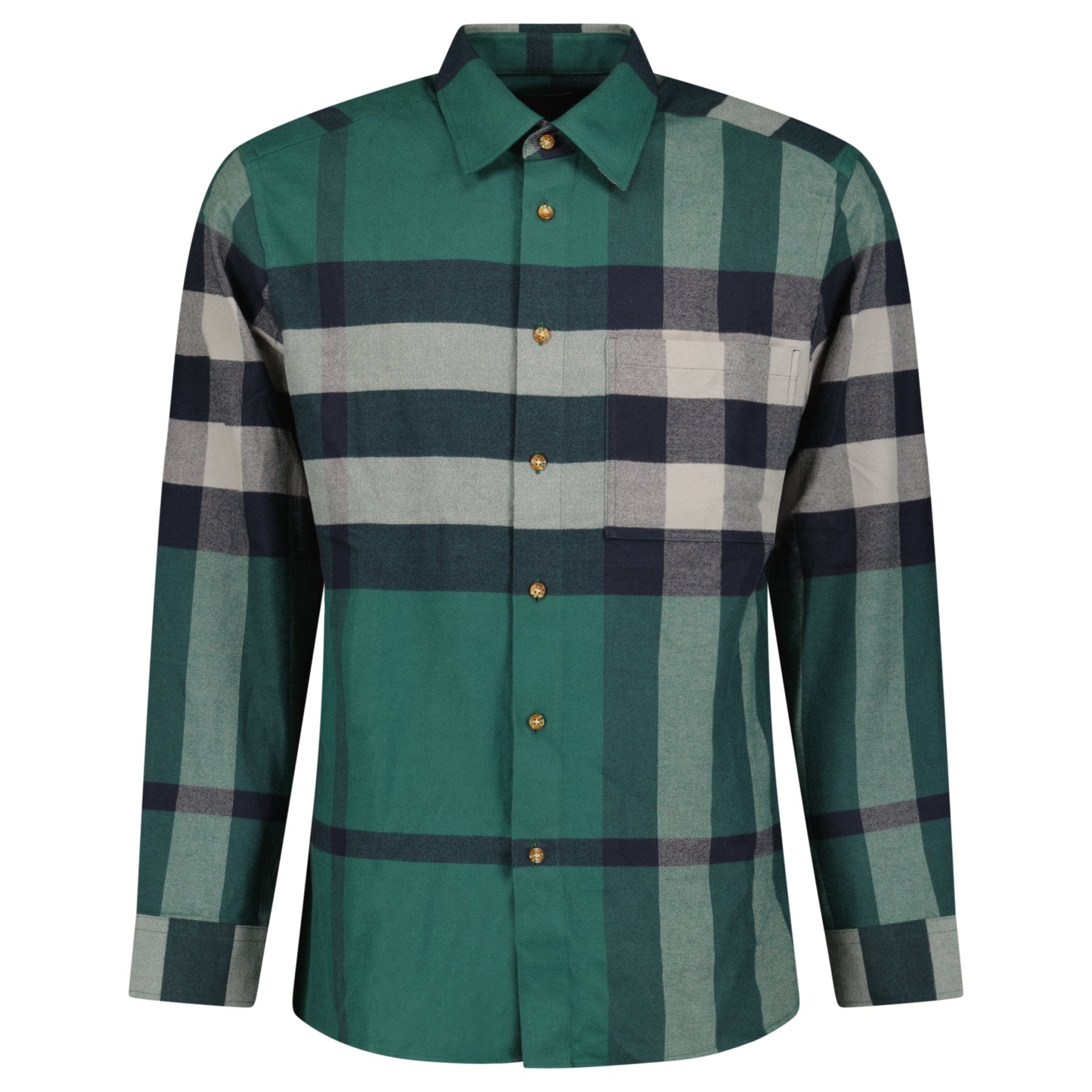 Burberry 'Claverdon' Check Shirt in Dark Racing Green