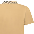 Burberry 'Cody' Check Short Sleeve Polo Shirt in Beige