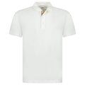 Burberry 'Eddie' TB Check Placket Polo-Shirt White