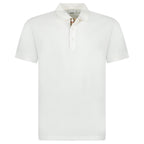 Burberry 'Eddie' TB Check Placket Polo-Shirt White