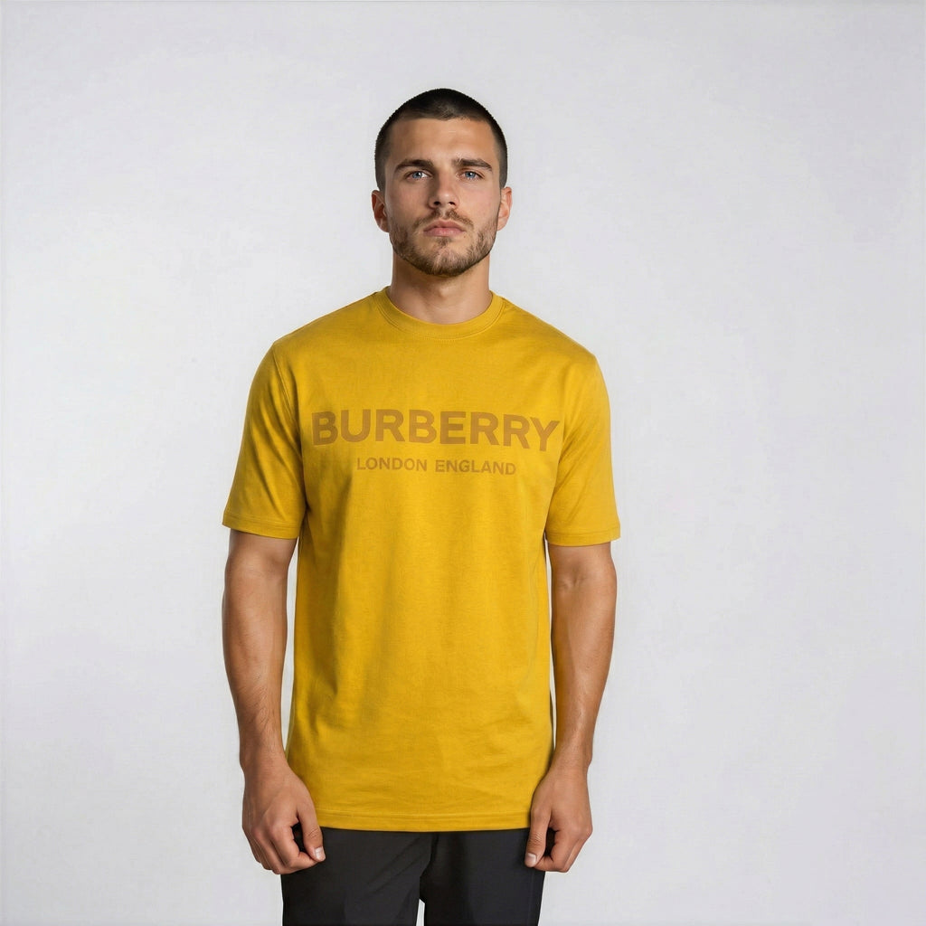 Burberry 'Ellison' Logo Print T-Shirt Orange