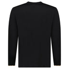 Burberry ‘Ellison’ Organic Cotton Check Long Sleeve T-Shirt in Black