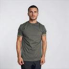 Burberry 'Ellison' Organic Cotton Check Sleeve Dark Green