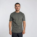 Burberry 'Ellison' Organic Cotton Check Sleeve Dark Green