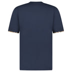 Burberry 'Ellison' Organic Cotton Check Sleeve Navy