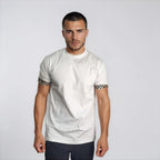 Burberry 'Ellison' Organic Cotton Check Sleeve White