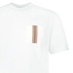 Burberry 'Ellison' Stripe Embroidery T-Shirt White