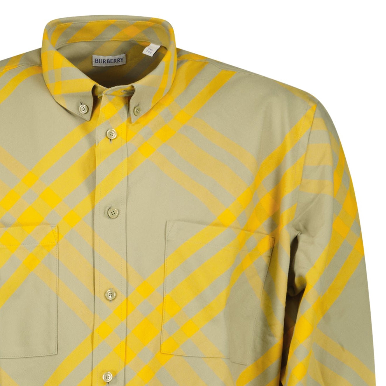 Burberry Eydon Check Shirt in Yellow and Light Green