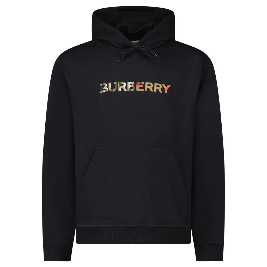 Burberry ‘Farley’ Logo Embroidered Hoodie in Black