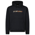 Burberry ‘Farley’ Logo Embroidered Hoodie in Black