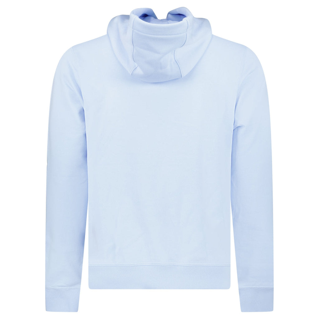 Burberry ‘Farley’ Logo Embroidered Hoodie in Light Blue