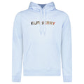 Burberry ‘Farley’ Logo Embroidered Hoodie in Light Blue