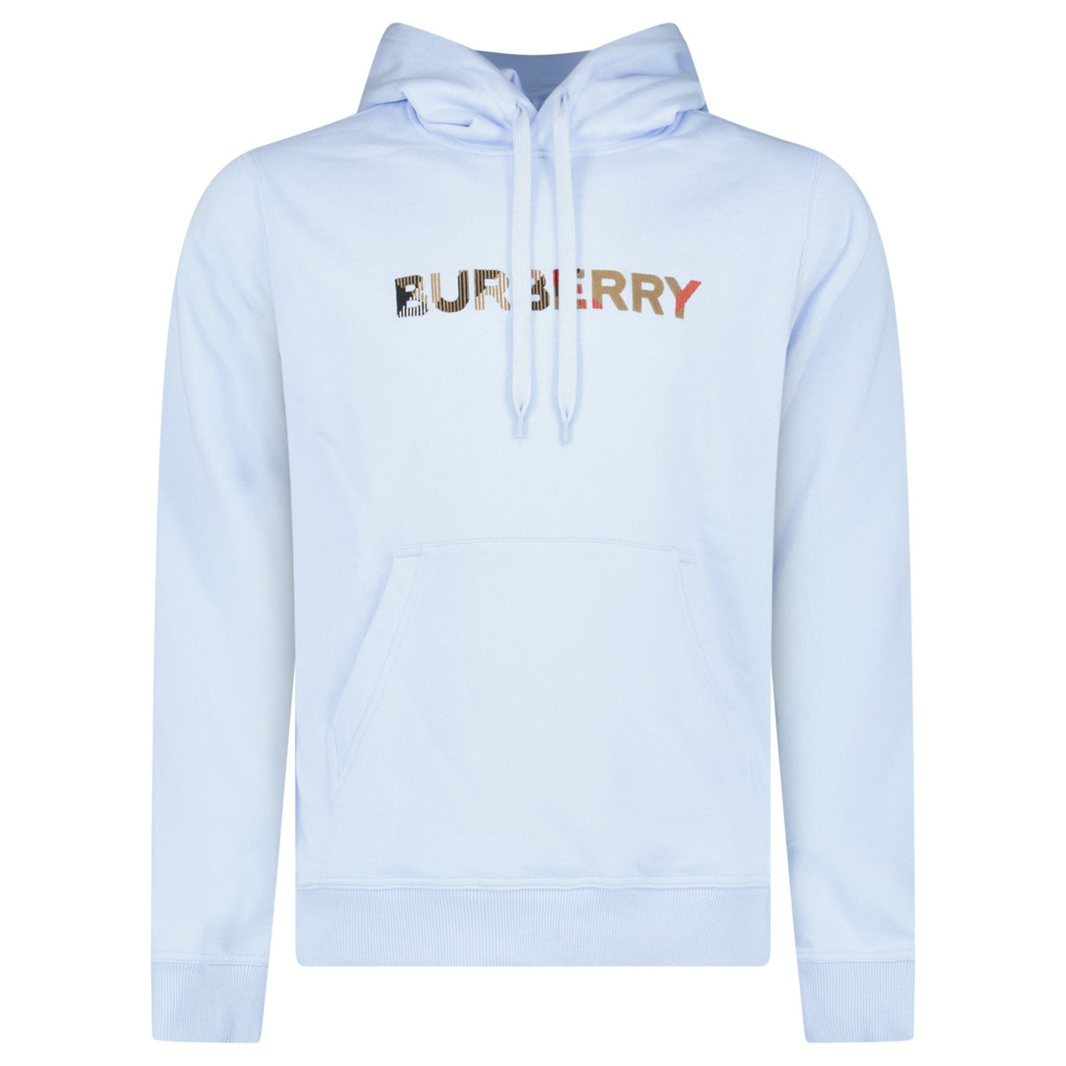 Burberry ‘Farley’ Logo Embroidered Hoodie in Light Blue