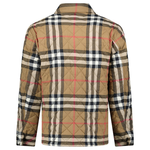 Burberry 'Forres' Diamond Quilted Jacket Taupe Brown