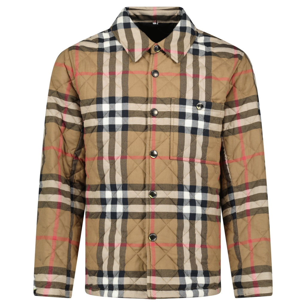 Burberry 'Forres' Diamond Quilted Jacket Taupe Brown