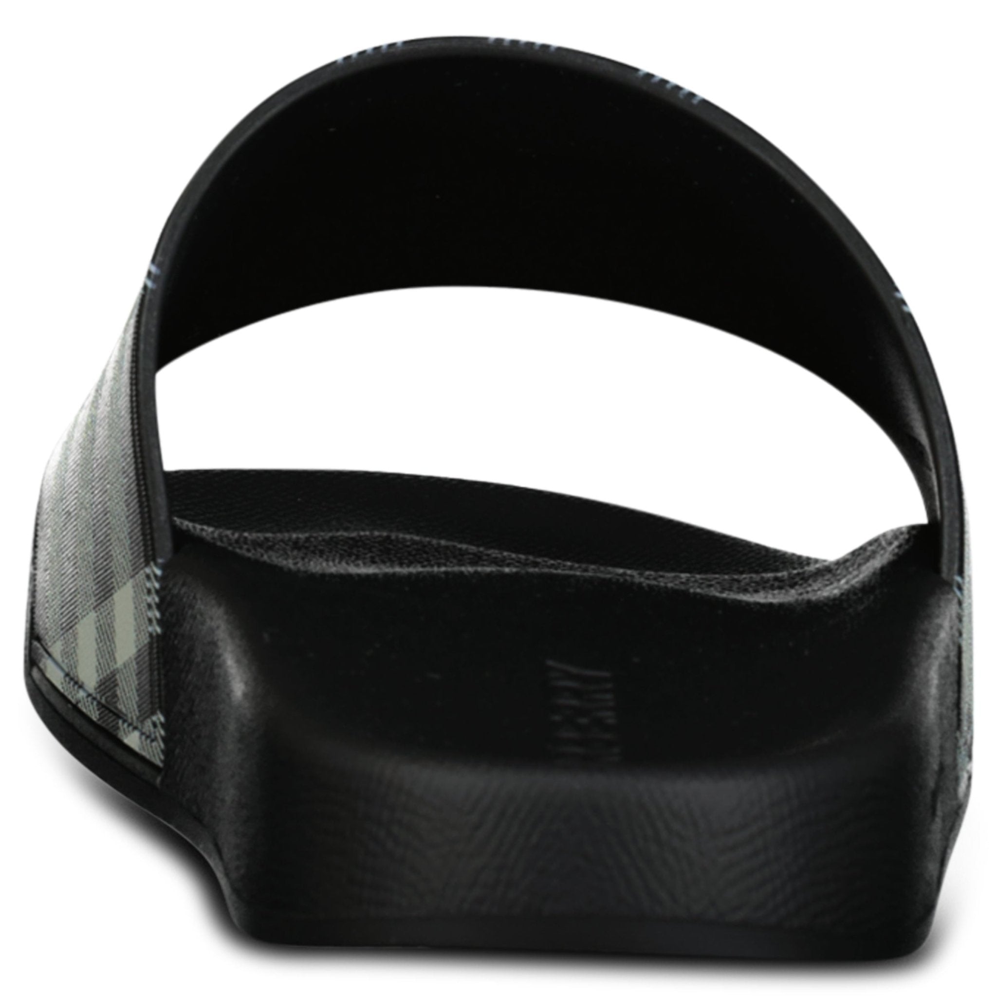 Burberry Furley Check Canvas Sliders Black & White