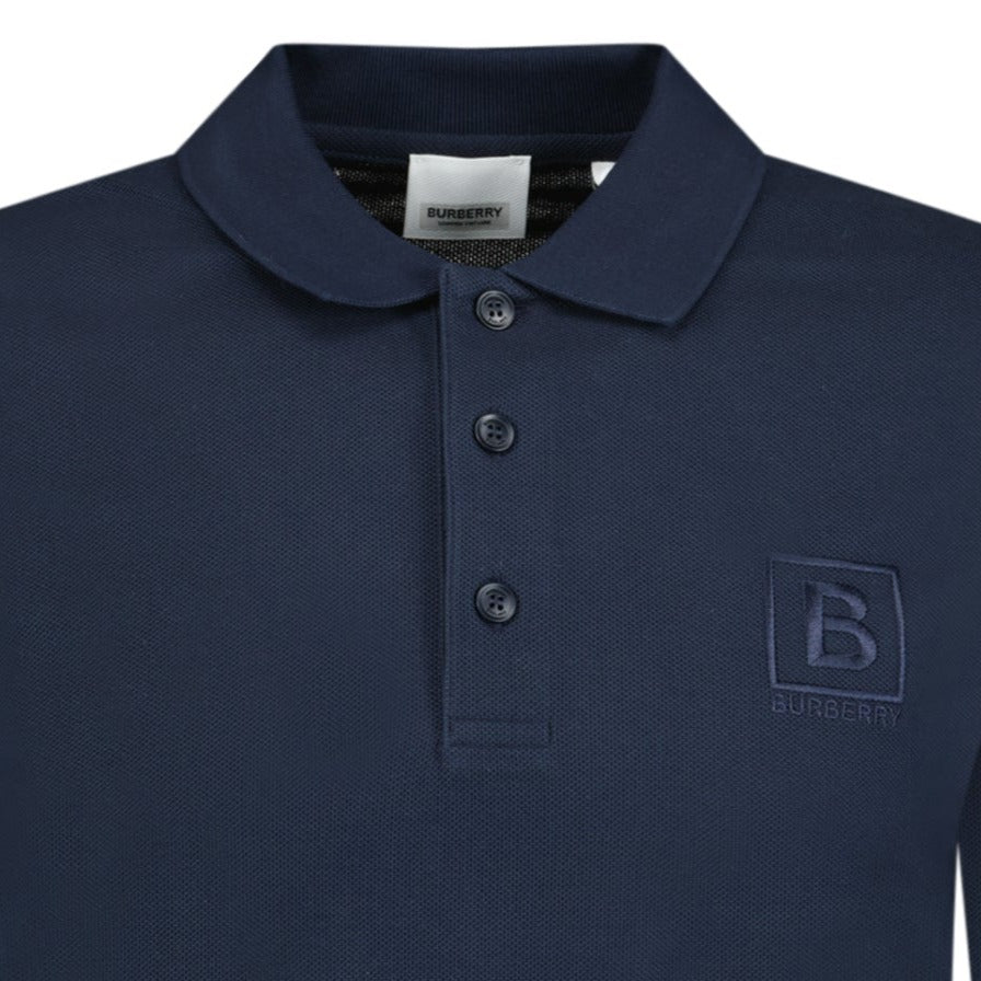 Burberry 'Gateforth' Long Sleeve Polo-Shirt Navy