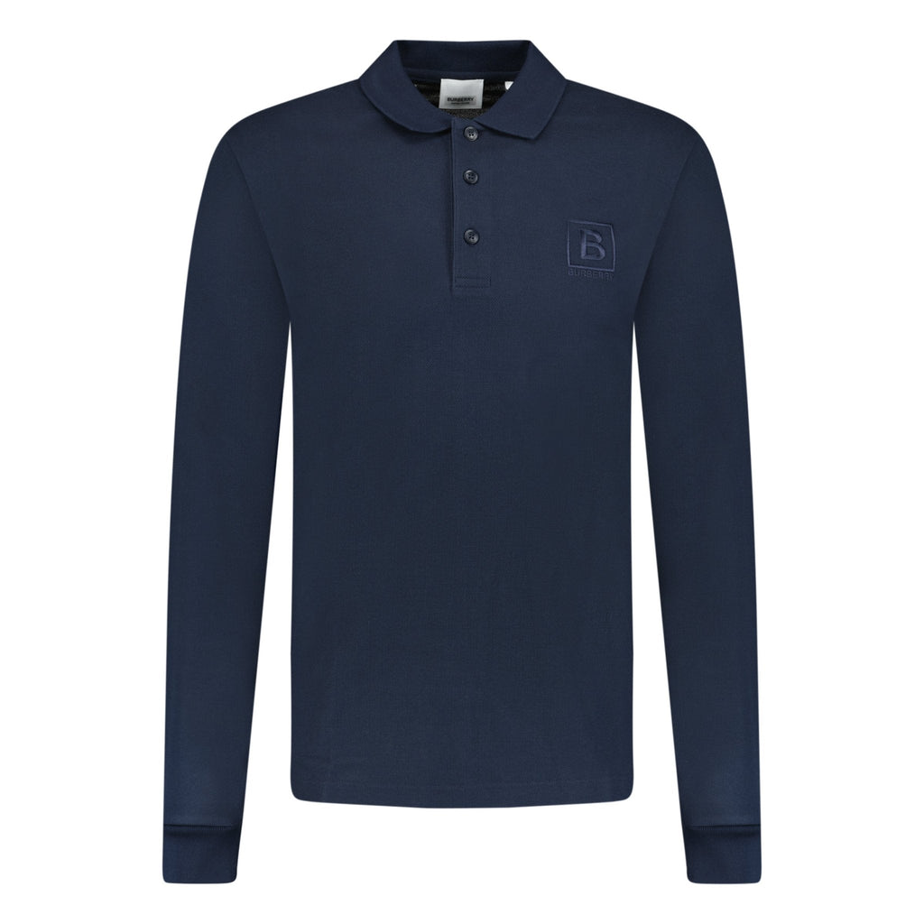 Burberry 'Gateforth' Long Sleeve Polo-Shirt Navy