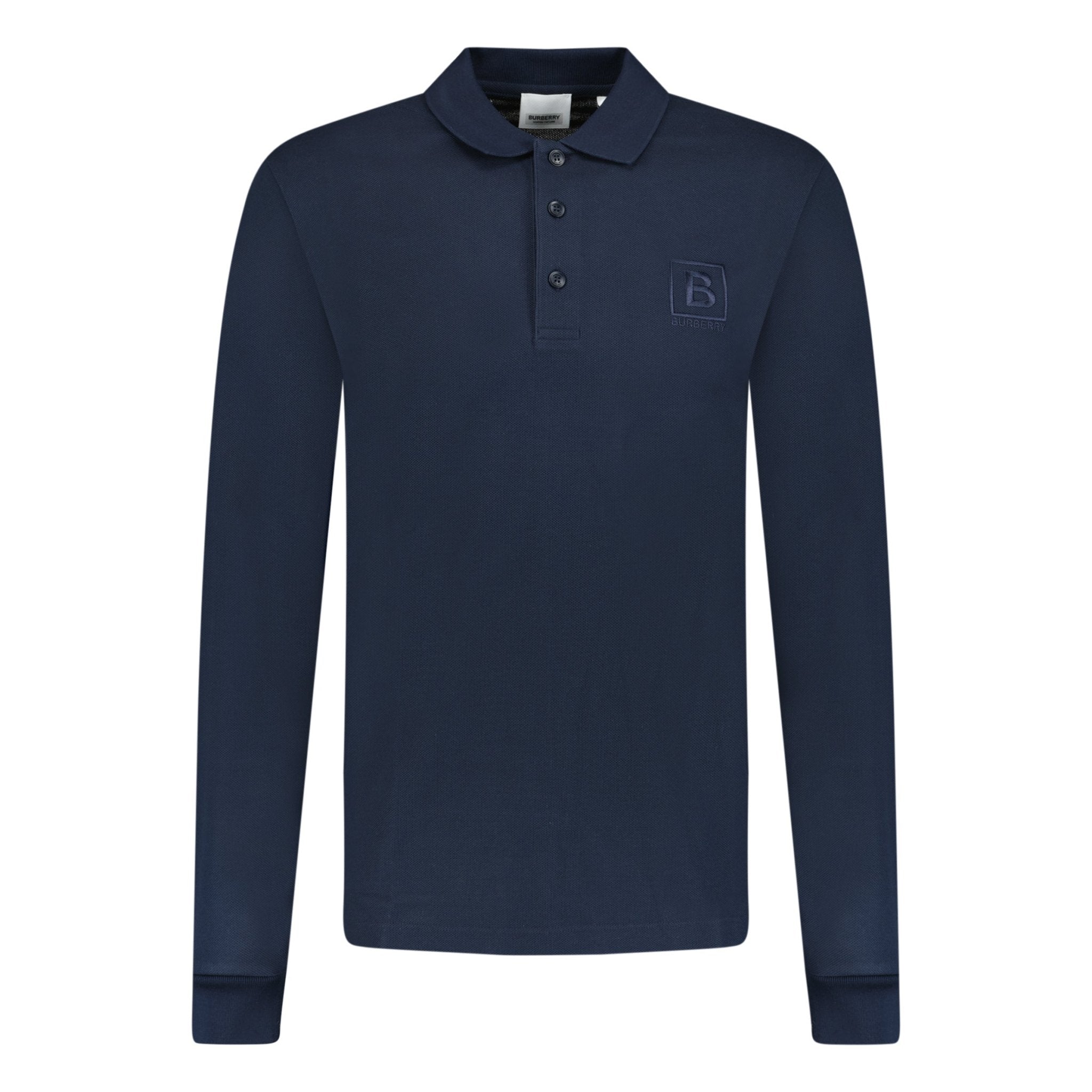 Burberry 'Gateforth' Long Sleeve Polo-Shirt Navy