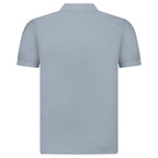 Burberry 'Hartford' Check Placket Polo Gale Blue