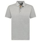 Burberry 'Hartford' Check Placket Polo Grey