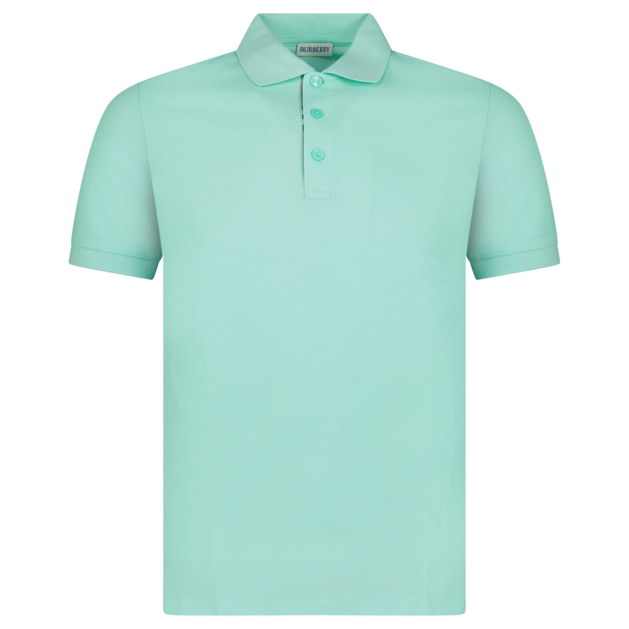 Burberry 'Hartford' Check Placket Polo Summer Mint