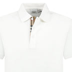 Burberry 'Hartford' Check Placket Polo White