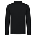 Burberry 'Hartford' Long Sleeved Check Placket Polo-Shirt Black