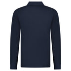 Burberry 'Hartford' Long Sleeved Check Placket Polo-Shirt Navy