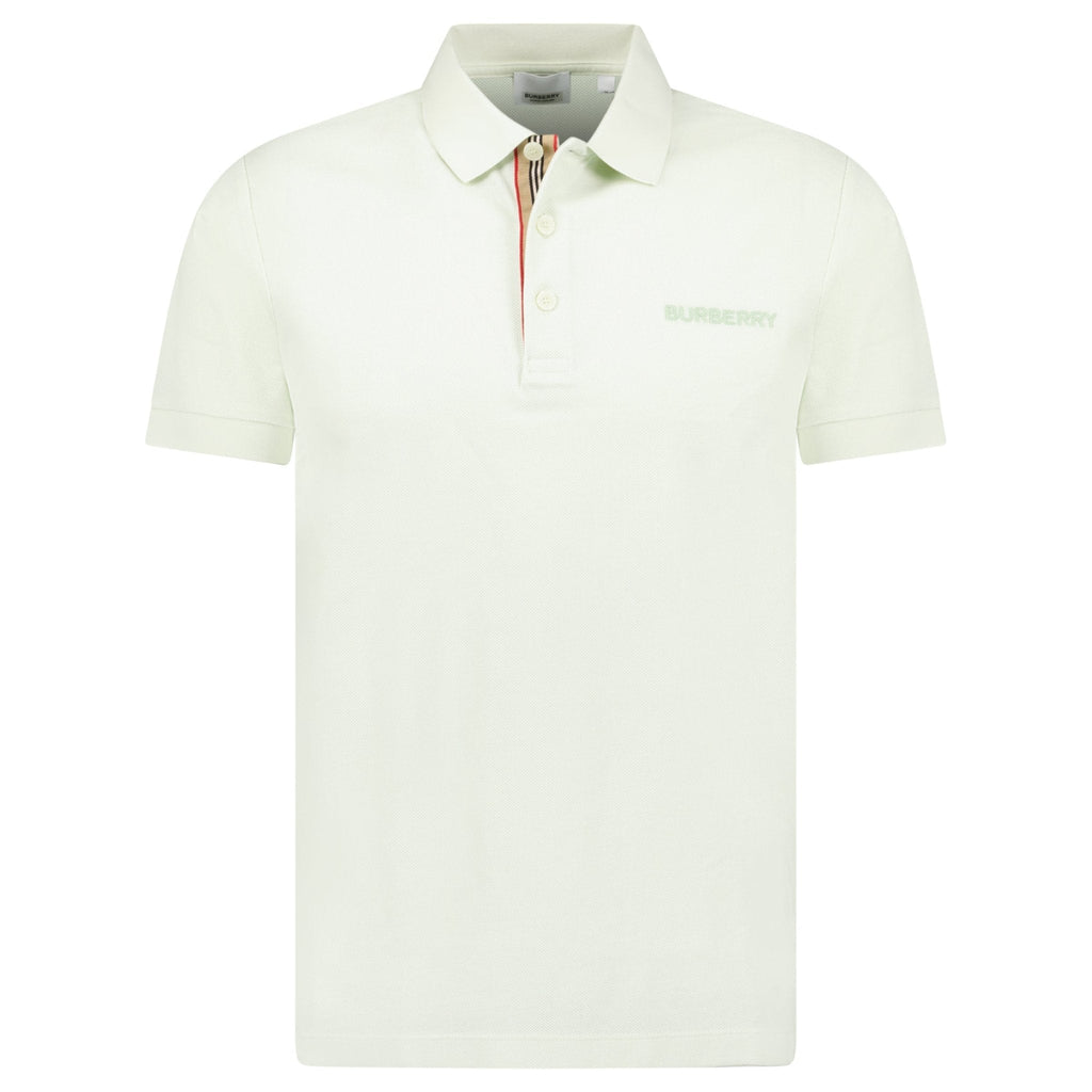 Burberry 'Hartford' Check Placket Polo Pistachio