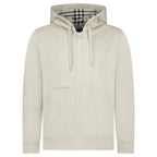 Burberry 'Hove' check Hood Embroidery Logo Hoodie Zip Sweatshirt Lichen