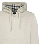 Burberry 'Hove' check Hood Embroidery Logo Hoodie Zip Sweatshirt Lichen