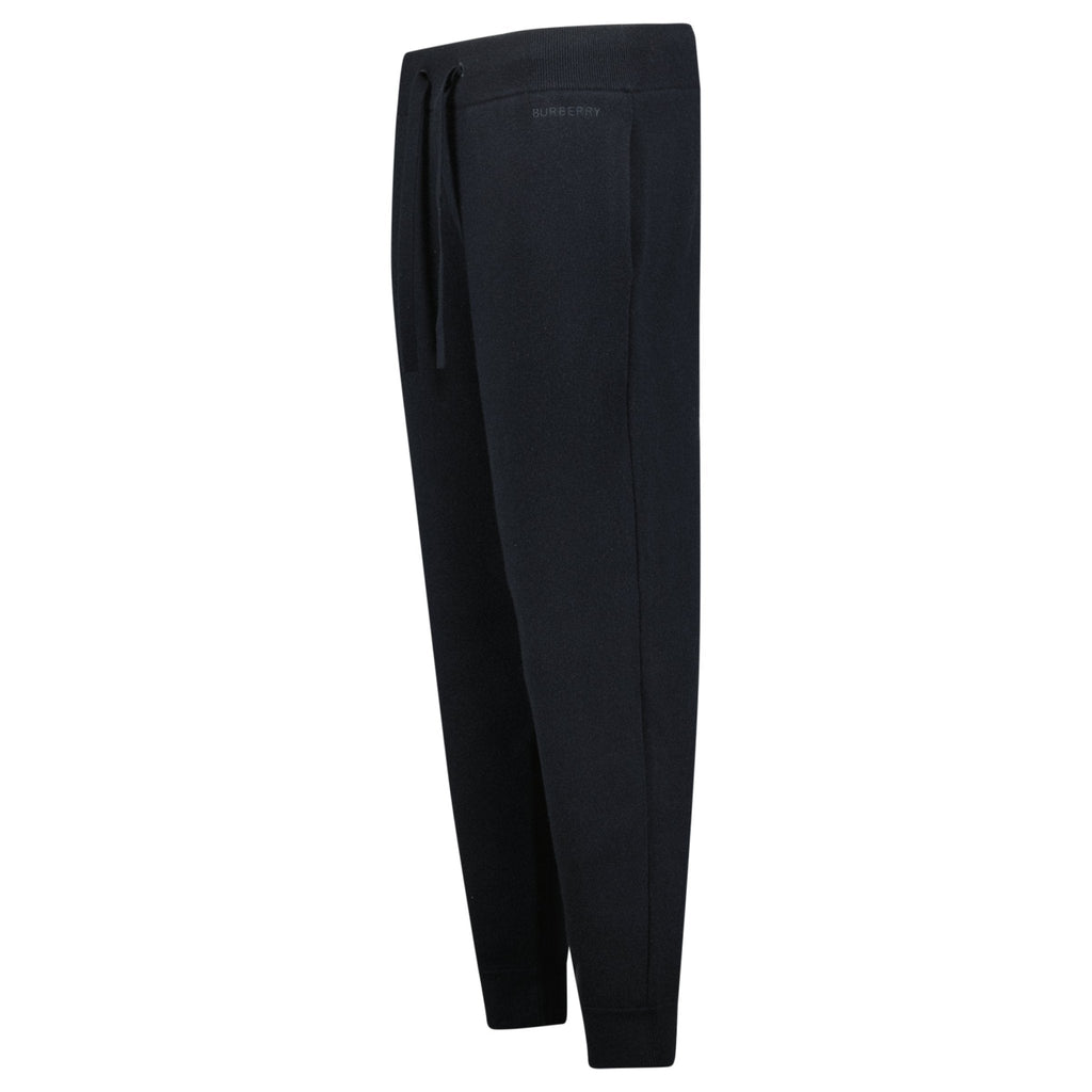 Burberry 'Hunton' Knitted Cuffed Cashmere Sweatpants Black