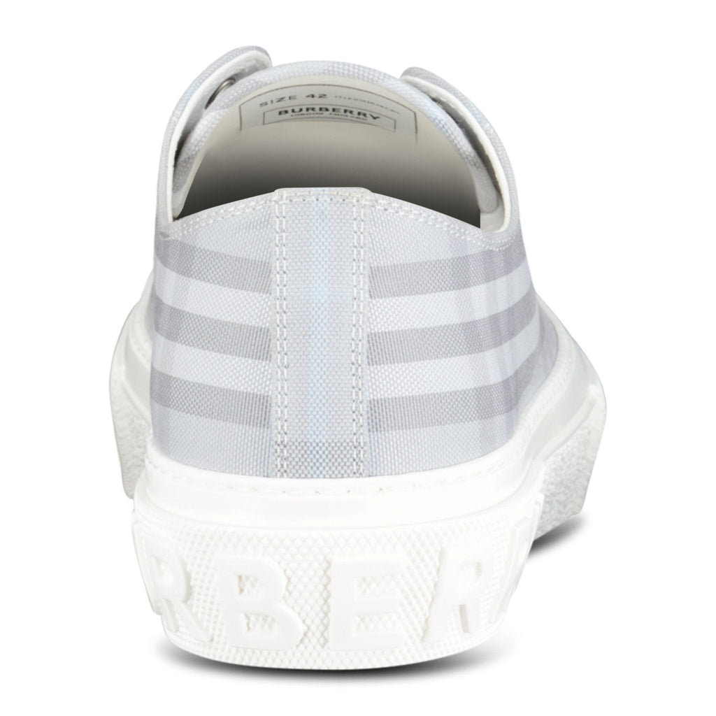 Burberry 'Jack Low' Check Trainers Grey
