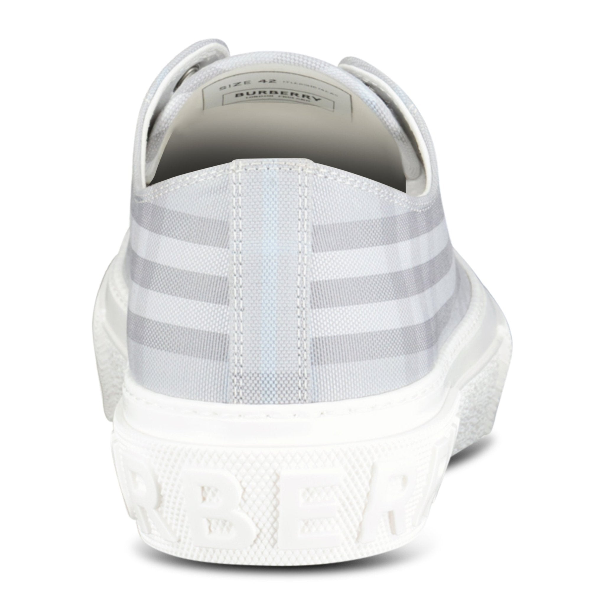 Burberry 'Jack Low' Check Trainers Grey