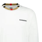Burberry 'Jayson' Check Long Sleeve T-Shirt White