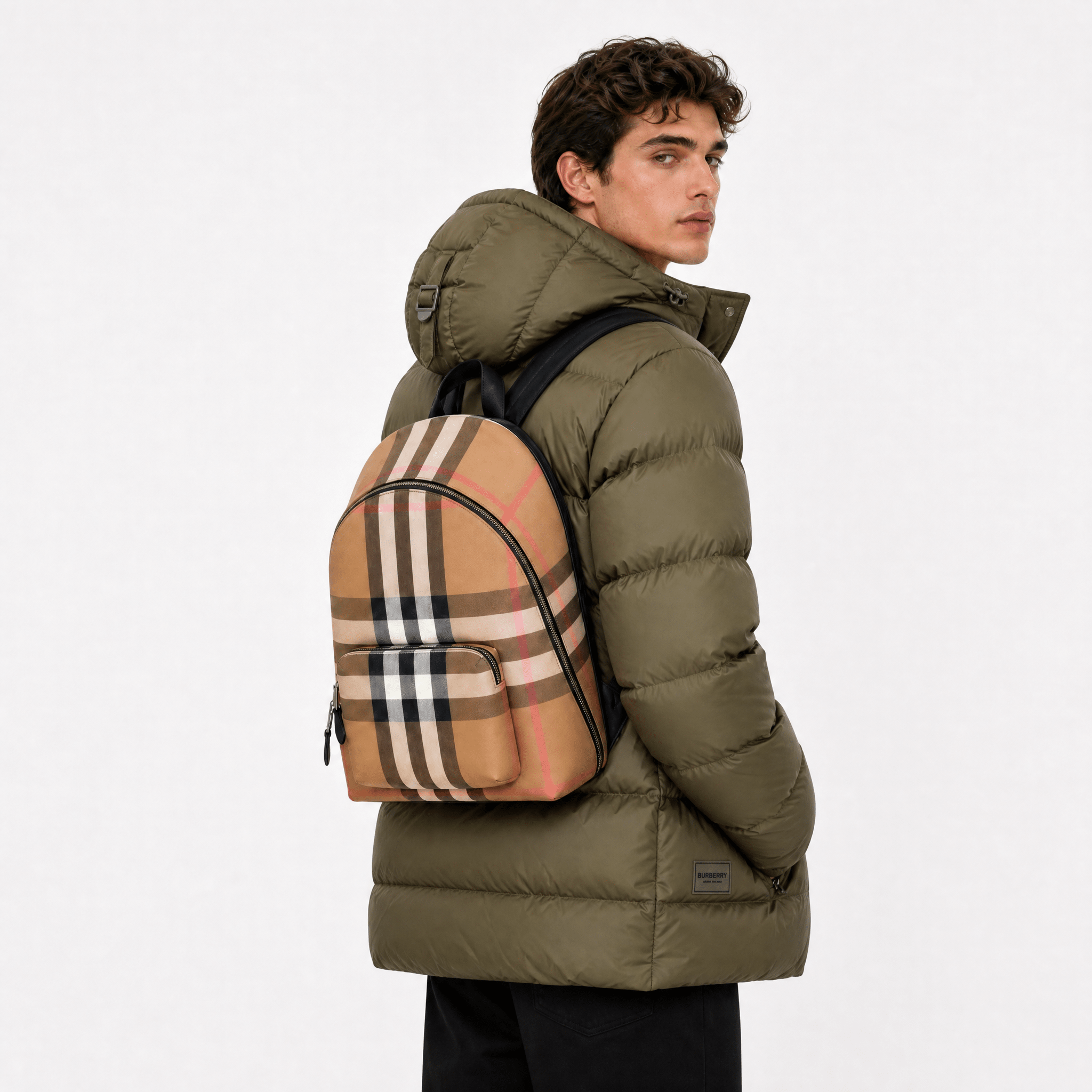 Burberry 'Jeff' Rucksack Signature Check Beige