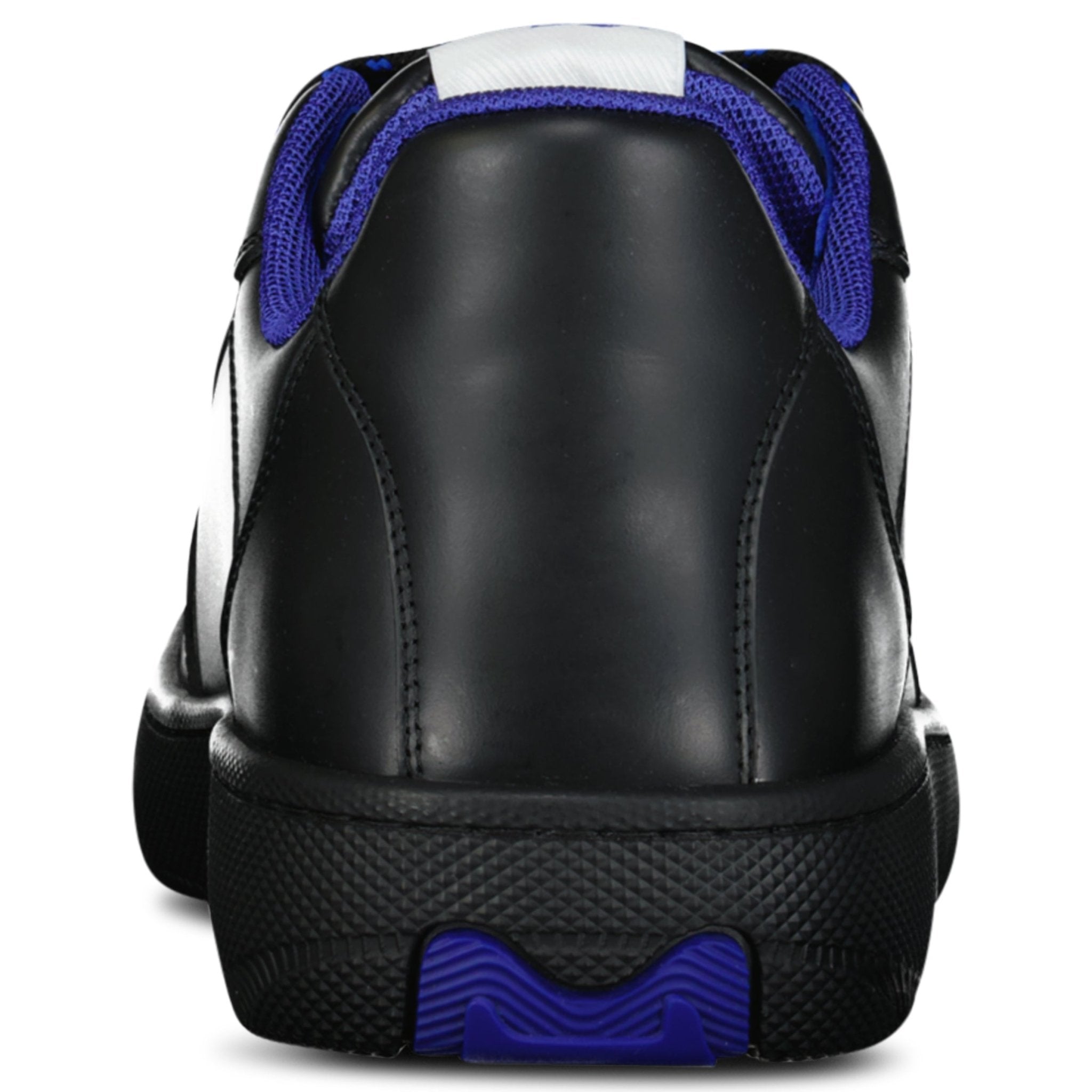 Burberry Leather Padded Trainers in Black & Blue