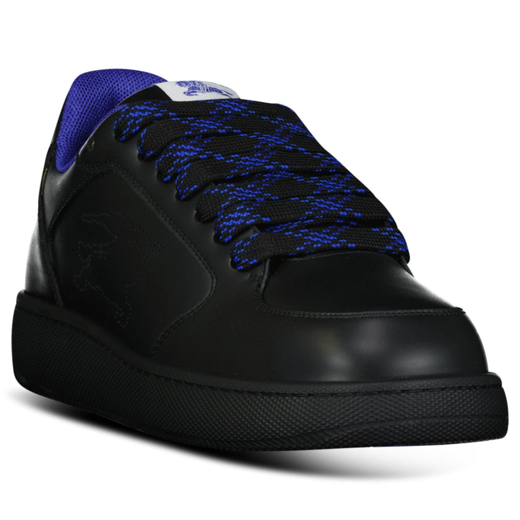 Burberry Leather Padded Trainers in Black & Blue