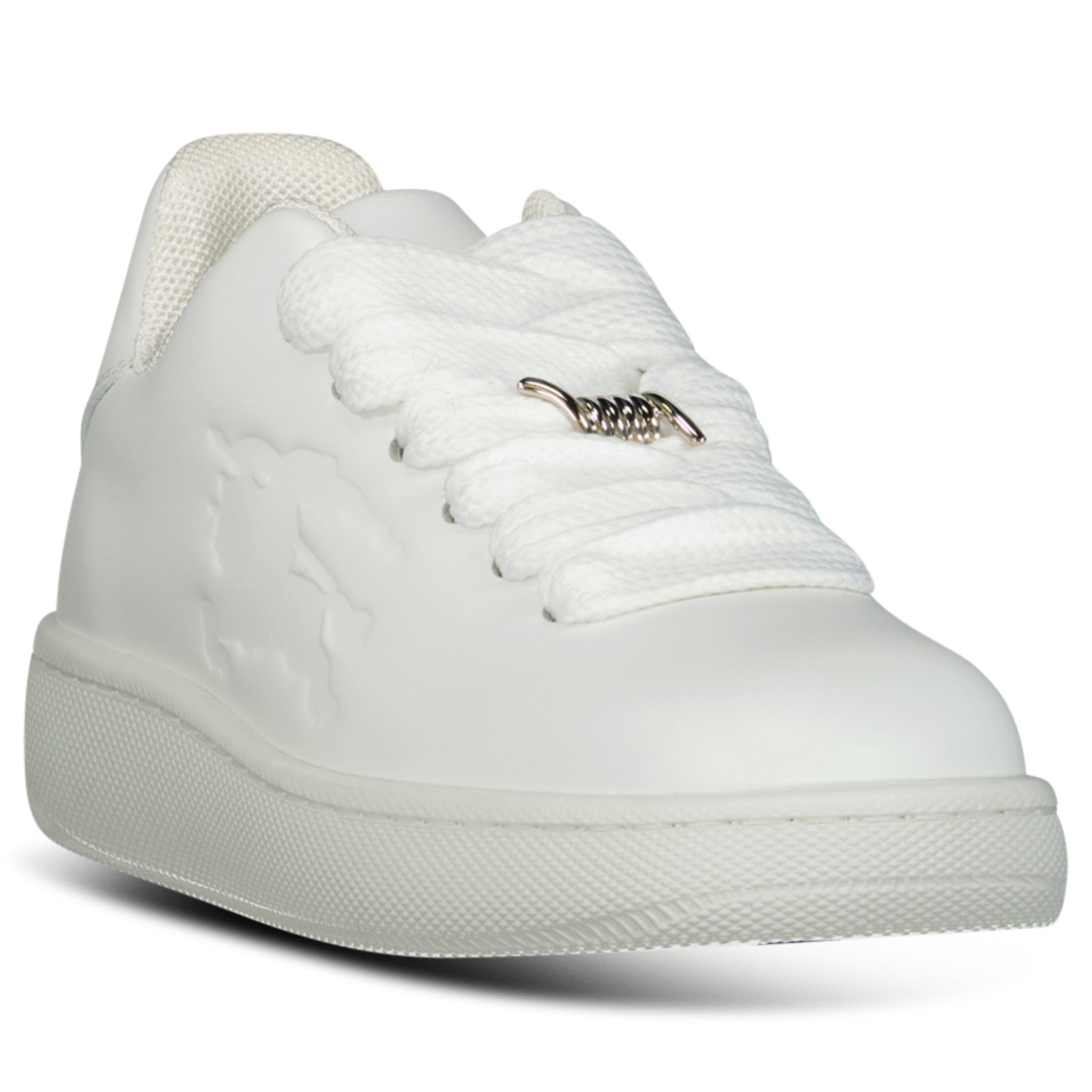 Burberry Leather Padded Trainers in White