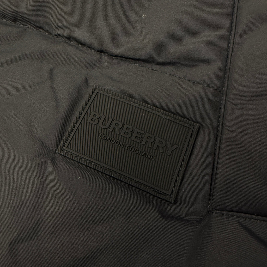 Burberry 'Lowick' Reversible Down Gilet Black & Check