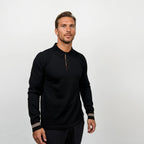 Burberry 'Pace' Signature Stripe Wool Polo Black