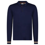 Burberry 'Pace' Signature Stripe Wool Polo Navy
