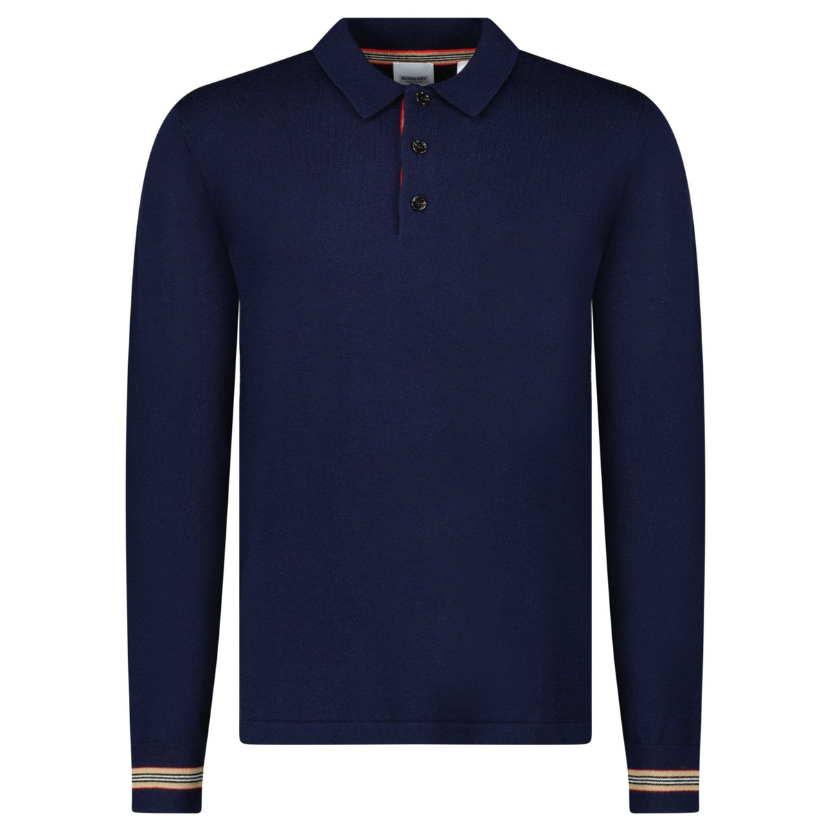 Burberry 'Pace' Signature Stripe Wool Polo Navy