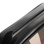 Burberry 'Paddy' Check Messenger / Side Bag Black