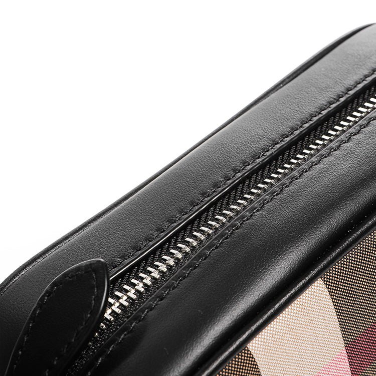 Burberry 'Paddy' Check Messenger / Side Bag Black